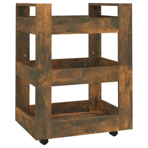 vidaXL, vidaXL Küchenwagen Räuchereiche 60x45x80 cm Holzwerkstoff, vidaXL Küchenwagen Räuchereiche 60x45x80 cm Holzwerkstoff