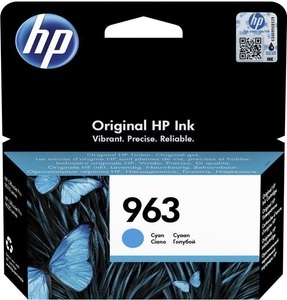 Hp, HP Tintenpatrone 963 Original Cyan 3JA23AE Druckerpatrone, Hewlett Packard Tintenpatron, blau, 963, 3JA23AE, (700 Seiten)