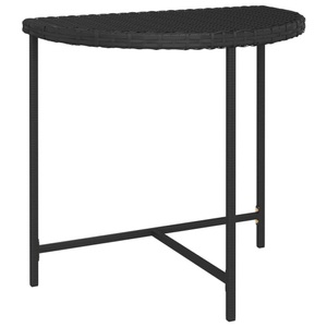 vidaXL, vidaXL Gartentisch Schwarz 80x50x75 cm Poly Rattan, 