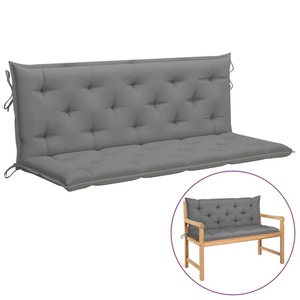vidaXL, vidaXL Auflage für Hollywoodschaukel Grau 150 cm Stoff, 