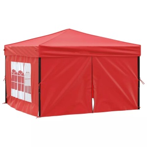 vidaXL, vidaXL Partyzelt Faltbar mit Seitenwänden Rot 3x3 m, vidaXL Partyzelt Faltbar mit Seitenwänden Rot 3x3 m