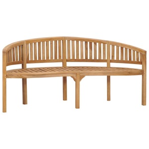 vidaXL, vidaXL Sitzbank in Bananen-Form 180 cm Massivholz Teak