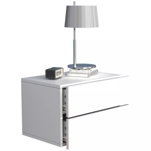 VCM, Holz Wandschublade Nachtschrank Wandboard Schublade Konsole Nachttisch Usal L 45 cm Holz Wandschublade Nachtschrank Wandboard Schublade Konsole Nachttisch Usal L 45 cm, VCM - Holz Wandschublade Nachtschrank Wandboard Schublade Konsole Nachttisch Usal L 45 cm, 45cm, Weiss