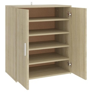 vidaXL, vidaXL Schuhschrank Sonoma-Eiche 60x35x70 cm Spanplatte, vidaXL Schuhschrank Sonoma-Eiche 60x35x70 cm Holzwerkstoff