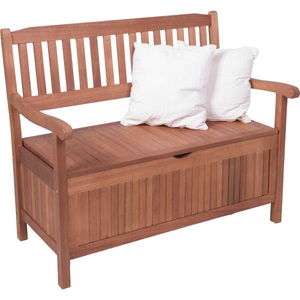 undefined, Gartenbank »Housten«, Eukalyptus, 107x59x90 cm, braun, Gartenbank aus Holz 