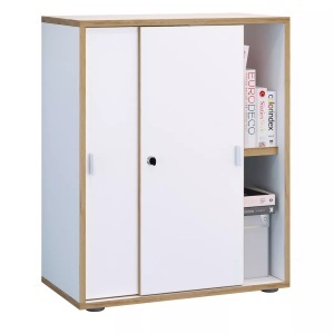 VCM, VCM - Büroschrank Schiebetüren Salia 2fach B60, One Size, Weiss, VCM - Büroschrank Schiebetüren Salia 2fach B60, One Size, Weiss