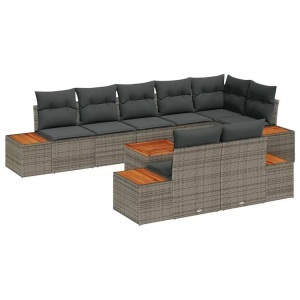 vidaXL, VidaXL - Outdoor-sofa poly-rattan, One Size, Grau