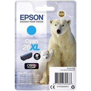 Epson, Epson C13T26324010 - Tintenpatrone, Epson Tintenpatrone, blau, T263240, (700 Seiten)