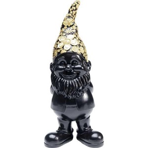 Kare Design, Deko Figur Zwerg Standing schwarz gold 30, Kare Design Dekofigur »Zwerg Stehend, Schwarz-Goldfarben«