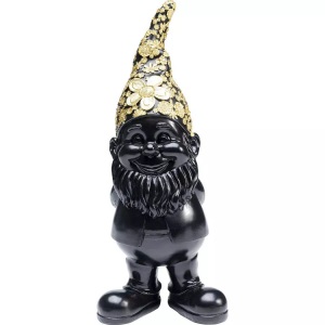 Kare Design, Deko Figur Zwerg Standing schwarz gold 30, Kare Design Dekofigur »Zwerg Stehend, Schwarz-Goldfarben«
