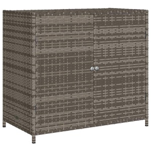 vidaXL, vidaXL Gartenschrank Grau 83x45x76 cm Poly Rattan