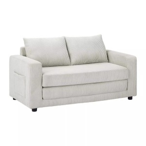 Vente-unique, Vente-unique - Sofa 2-Sitzer mit Schlaffunktion - Cord - Beige - MIRTO, One Size, Vente-unique - Sofa 2-Sitzer mit Schlaffunktion - Cord - Beige - MIRTO, One Size