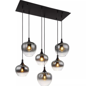 mutoni light, Hängeleuchte Maxy Metall schwarz matt 6xE27, Hängeleuchte Maxy Metall schwarz matt 6xE27