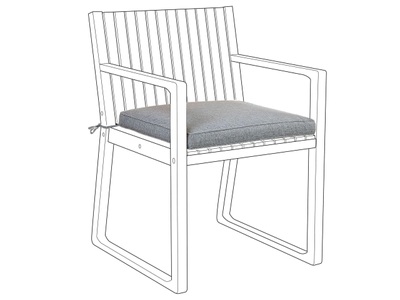 Beliani, Beliani Sitzkissen für Stuhl SASSARI grau, Beliani - Gartenstuhlkissen aus Polyester Klassisch SASSARI, One Size, Taubengrau