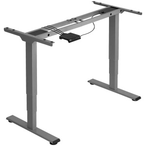 TecTake, Tischgestell Twain höhenverstellbar 110-168x60x60-125cm Tischgestell Twain höhenverstellbar 110-168x60x60-125cm, Tectake - Tischgestell Twain höhenverstellbar 110-168x60x60-125cm, 168CM, Grau