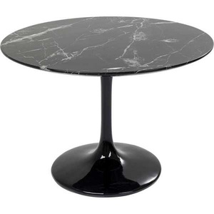 Kare Design, Tisch Solo Marble schwarz rund 110, Tisch Solo Marble schwarz rund 110
