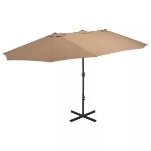 Diverse Hardware, Sonnenschirm mit Aluminium-Mast 460x270 cm Taupe, vidaXL Sonnenschirm mit Aluminium-Mast 460x270 cm Taupe