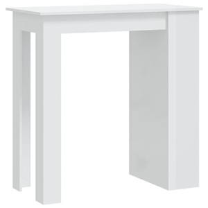 vidaXL, vidaXL Bartisch mit Regal Hochglanz-Weiß 102x50x103,5 cm, vidaXL Bartisch mit Regal Hochglanz-Weiß 102x50x103,5 cm