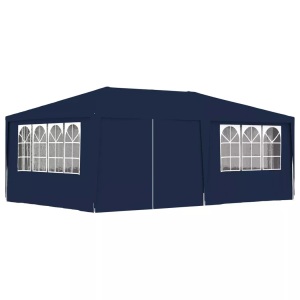 vidaXL, vidaXL Profi-Partyzelt mit Seitenwänden 4×6 m Blau 90 g/m², vidaXL Profi-Partyzelt mit Seitenwänden 4×6 m Blau 90 g/m²