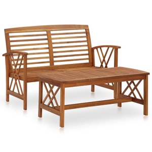 vidaXL, vidaXL 2-tlg. Garten-Lounge-Set Massivholz Akazie