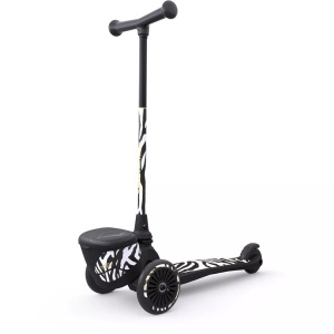 Scoot and Ride, Scoot And Ride | Highwaykick 2 Lifestyle | Zebra Unisex 120 mm, Scoot and Ride - Mini Highwaykick 2 Lifestyle Zebra, Multicolor, One Size