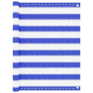 vidaXL, vidaXL Balkon-Sichtschutz Blau und Weiß 90x500 cm HDPE, vidaXL Balkon-Sichtschutz Blau und Weiß 90x500 cm HDPE
