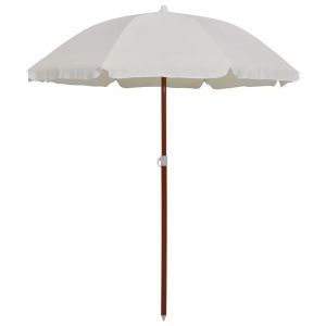 Diverse Hardware, Sonnenschirm mit Stahlmast 180 cm Sandfarben, 