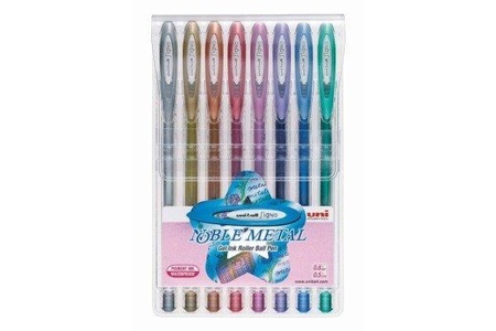 uni-ball, UNI-BALL Signo Noble Metal 0.8mm UM120NM.8C 8 Farben Etui