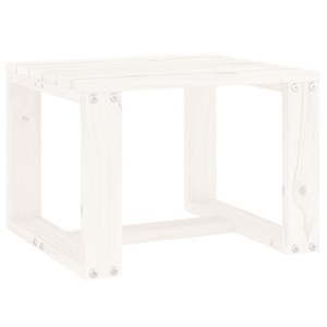 vidaXL, vidaXL Garten-Beistelltisch Weiß 40x38x28,5 cm Massivholz Kiefer, vidaXL Garten-Beistelltisch Weiß 40x38x28,5 cm Massivholz Kiefer