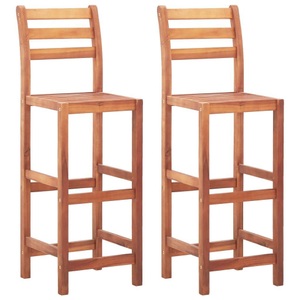 vidaXL, vidaXL Barhocker 2 Stk. Massivholz Akazie