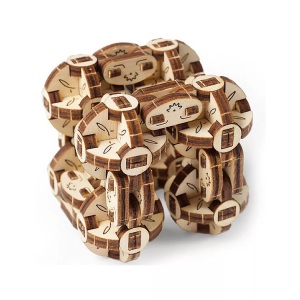 Ugears, Ugears - Konstruktionsspiel 3D Flexi Cube - 144 Teile - Beige, Flexi-Cube (fr-De-En-Pol-Es-Ukr)