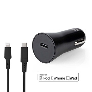 Autoladegerät | 20 W | 1,67 / 2,22 / 3,0 A | Anzahl Der Ausgänge: 1 | Anschlusstyp: Usb-c? | Lightning 8-pin (lose) Kabel | 1,0 M | Automatische Spannungswahl Unisex  ONE SIZE