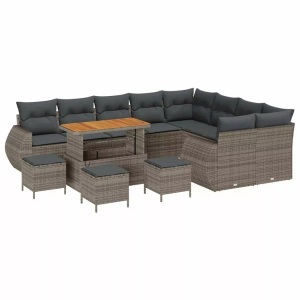 vidaXL, VidaXL - Garten-sofa poly-rattan, One Size, Grau
