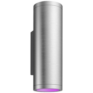 Philips Lighting, Philips Lighting Hue LED-Außenwandleuchte 1746347P7 Appear fest eingebaut 8 W, Philips Hue Appear Wandleuchte rund Edelstahl ? Gartenbeleuchtung/Lichterkette ? Silber