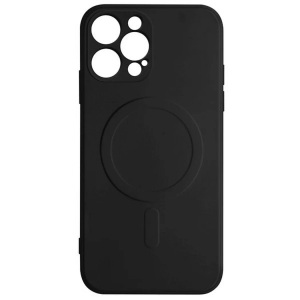 Avizar, Apple iPhone 12 Pro Max - Silikongel MagSafe Hülle, Avizar - MagSafe Hülle iPhone 12 Pro Max Schwarz, Schwarz