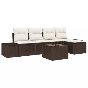 vidaXL, VidaXL - Garten-sofa poly-rattan, One Size, Braun