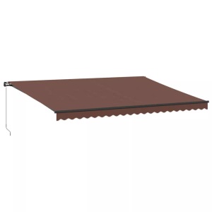 vidaXL, vidaXL Markise Manuell mit LEDs Braun 500x350 cm, vidaXL Markise Manuell mit LEDs Braun 500x350 cm