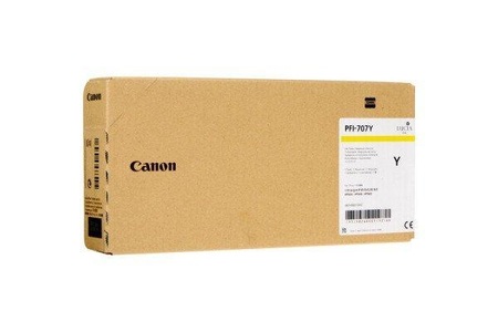 Canon, Canon Tintenpatrone PFI-707Y Original Gelb 9824B001 Druckerpatrone, Canon Tintenpatrone, gelb, PFI-707Y, (700ml)