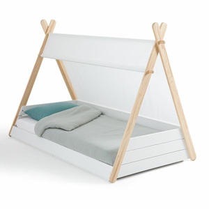 LA REDOUTE INTERIEURS, Tipi-Kinderbett mit Lattenrost SIFFROY Tipi-Kinderbett mit Lattenrost SIFFROY, La Redoute Intérieurs - Tipi-Kinderbett mit Lattenrost SIFFROY, 90X190CM, Weiss