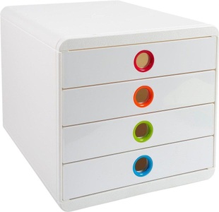 Exacompta, Exacompta Schubladenelement Pop Box, Exacompta Schubladenbox Pop-Box Weiss