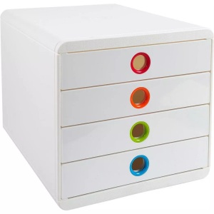 Exacompta, Exacompta Schubladenelement Pop Box, Exacompta Schubladenbox Pop-Box Weiss