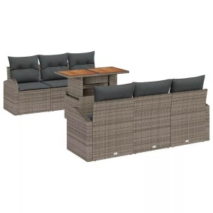 vidaXL, VidaXL - Garten-sofa-set poly-rattan, One Size, Grau, VidaXL - Garten-sofa-set poly-rattan, One Size, Grau