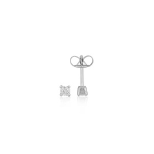 MUAU Schmuck, Ohrstecker Diamant 0.10ct. Weissgold 750 Damen ONE SIZE, MUAU Schmuck - Ohrstecker Diamant 0.10ct. Weissgold 750, One Size, Weiss