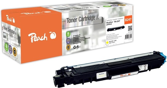 Peach, Peach Tonermodul gelb, kompatibel zu Brother TN-247Y, Peach B247 Y Toner XL ye ersetzt Brother TN-247Y für z.B. Brother DCPL 3550 CDW, Brother MFCL 3750 CDW, Brother MFCL 3770 CDW