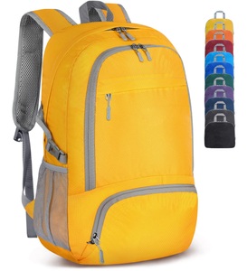 Leichter Faltbarer Rucksack-packbare Rucksäcke, Kleine Faltbare Rucksäcke Wanderrucksack Wasserdicht Unisex Gelb ONE SIZE