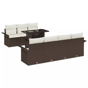 vidaXL, VidaXL - Gartensofa-set poly-rattan, One Size, Braun