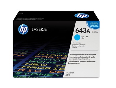 Hp, HP cyan Toner, HP H643AC Toner cy - HP No. 643A C, Q5951A für z.B. HP Color LaserJet 4700, HP Color LaserJet 4700 DN, HP Color LaserJet 4700 DTN
