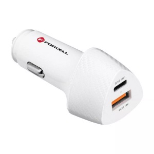 Avizar, USB + USB-C 38W Autoladegerät, Avizar - USB + USB-C 38W Autoladegerät Weiß, Weiss, One Size