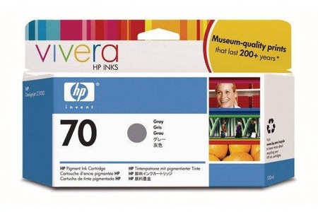 Hp, HP 70 Grau Druckerpatrone, 130 ml, Hewlett Packard Tintenpatrone, grau, No.70, C9450A, (130ml)