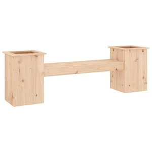 vidaXL, vidaXL Gartenbank mit Pflanzkübeln 184,5x39,5x56,5cm Massivholz Kiefer